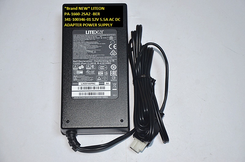 *Brand NEW* LITEON 341-100346-01 PA-1660-2SA2 -BER 12V 5.5A AC DC ADAPTER POWER SUPPLY